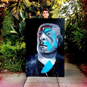 Jack Kennerly and his painting of composer Jean Sibelius today