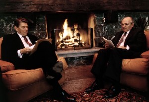 Reagan and Gorbachev Fireside Summit