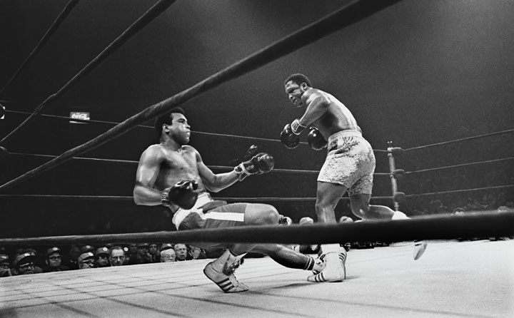 Muhammad Ali knocked down in 15th Round by Joe Frazier, Madison Sq. Garden