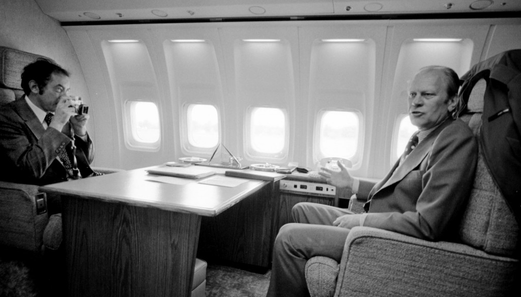 Dave Falconer in President Ford's cabin on Air Force 1 on the way to Portland, Oregon