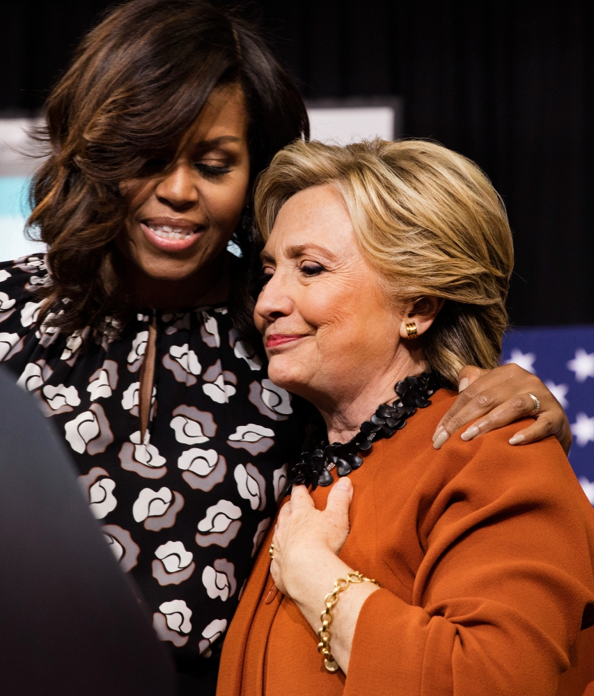 Michelle Obama and Hillary Clinton -923