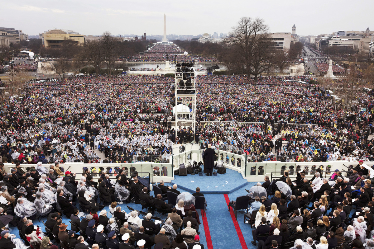 2017. Trump inauguration that he insisted had the biggest crowd ever, which was untrue (Obama had the biggest crowd) (DHK Photo)