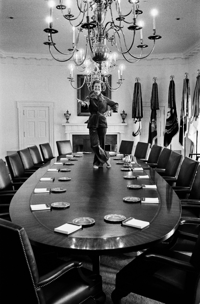 First Lady Betty Ford Dancing on the Cabinet Room Table - 945