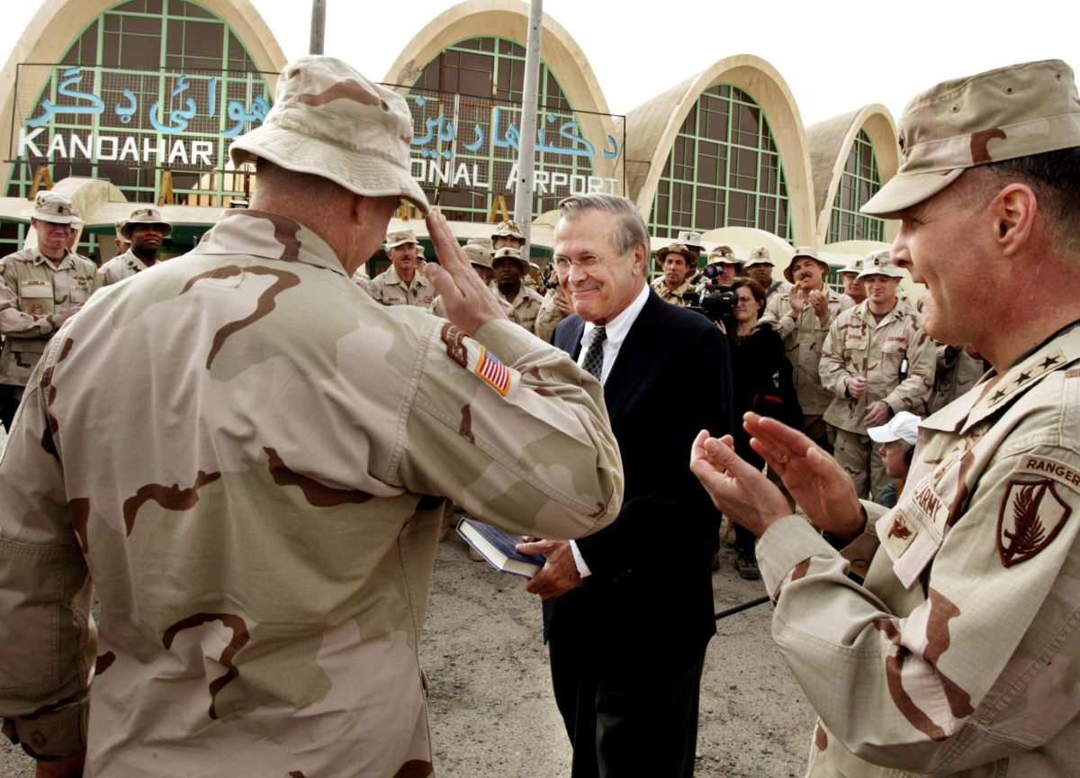 Donald Rumsfeld in Kandahar City