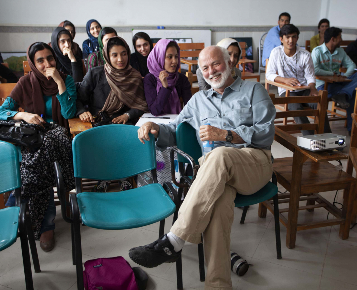 David Hume Kennerly with a Class in Herat