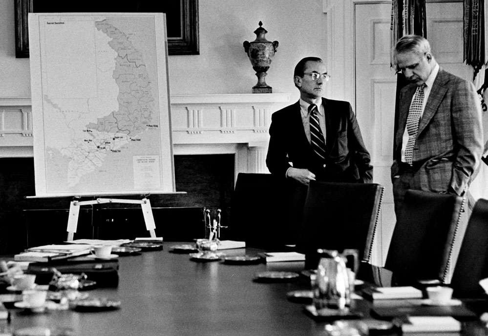 Colby and Schlesinger in Cabinet Room