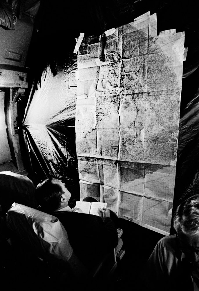 Gen Weyand In Plane Heading to Vietnam