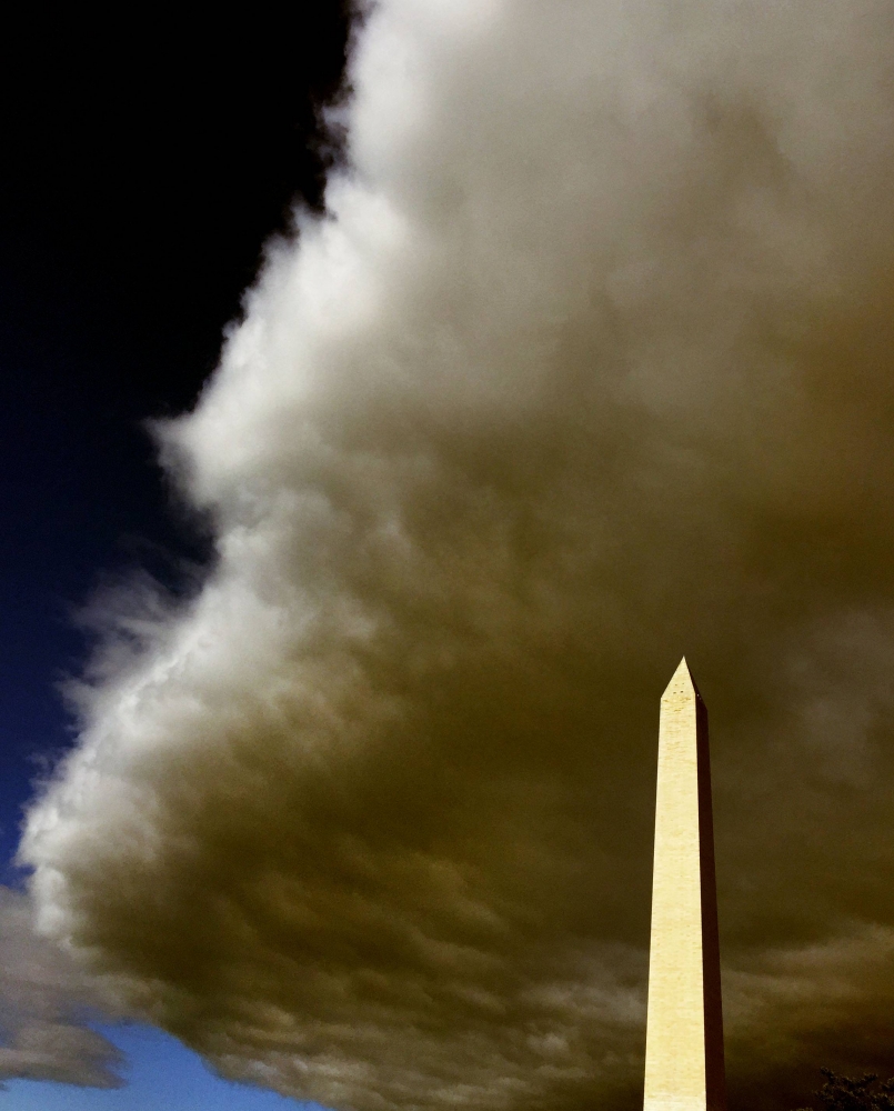 Clouds over Washington Monument 852