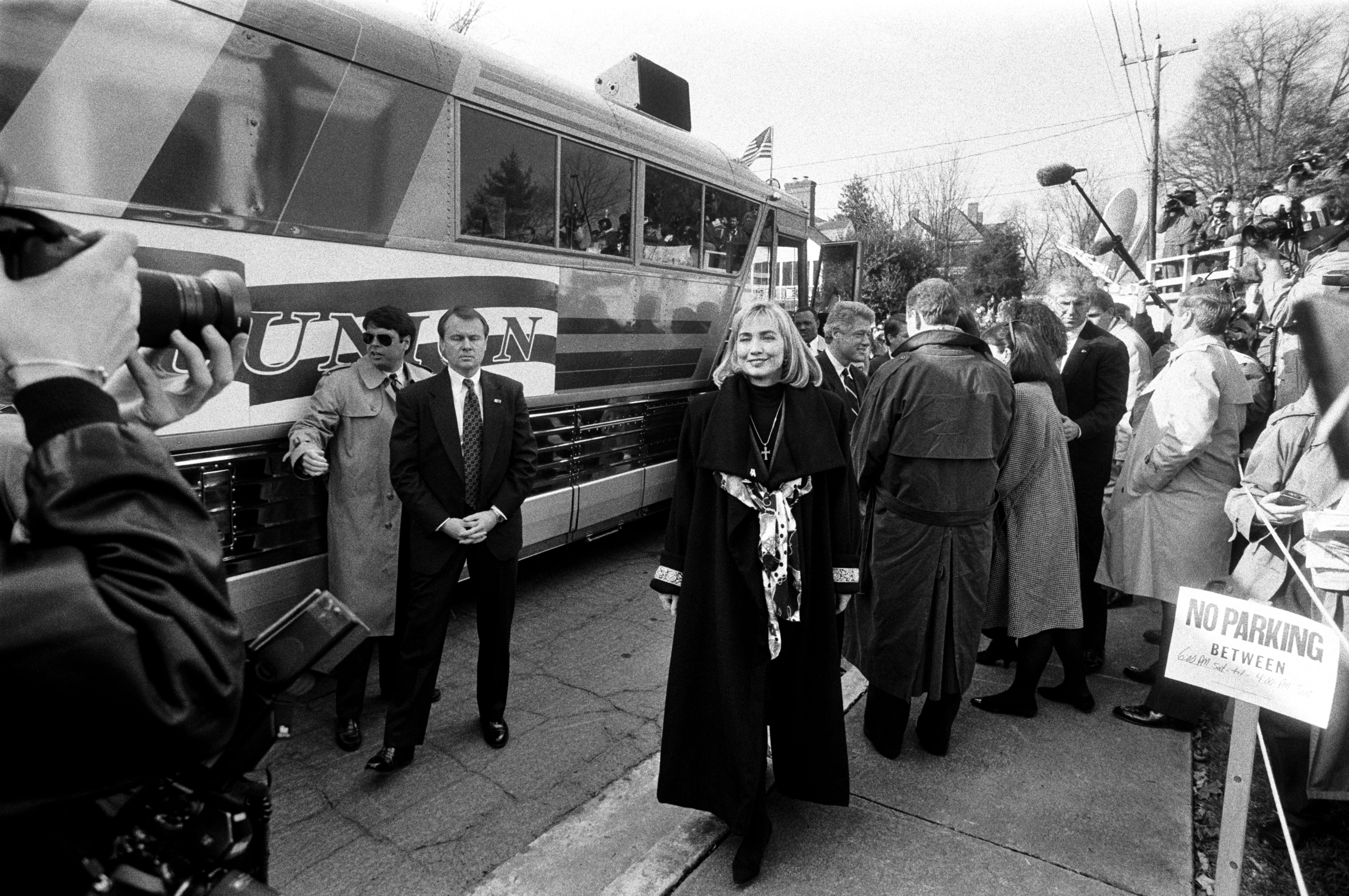 Hillary Clinton waits for the bus - 817