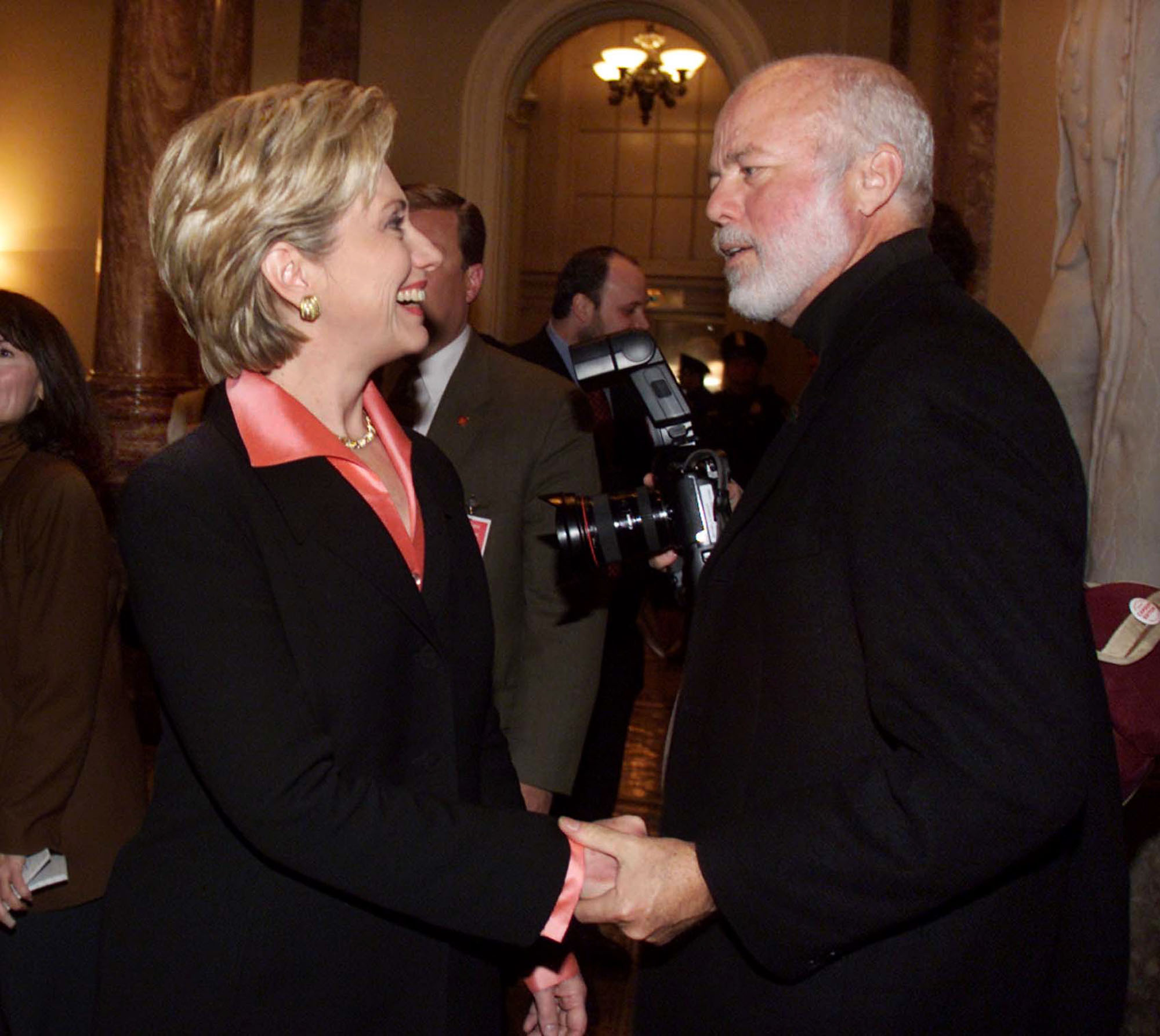 WASHINGTON -- 2008: Senator Hillary Rodham Clinton and David Hume Kennerly at the U.S. Capitol, 2008 (Courtesy dhk)