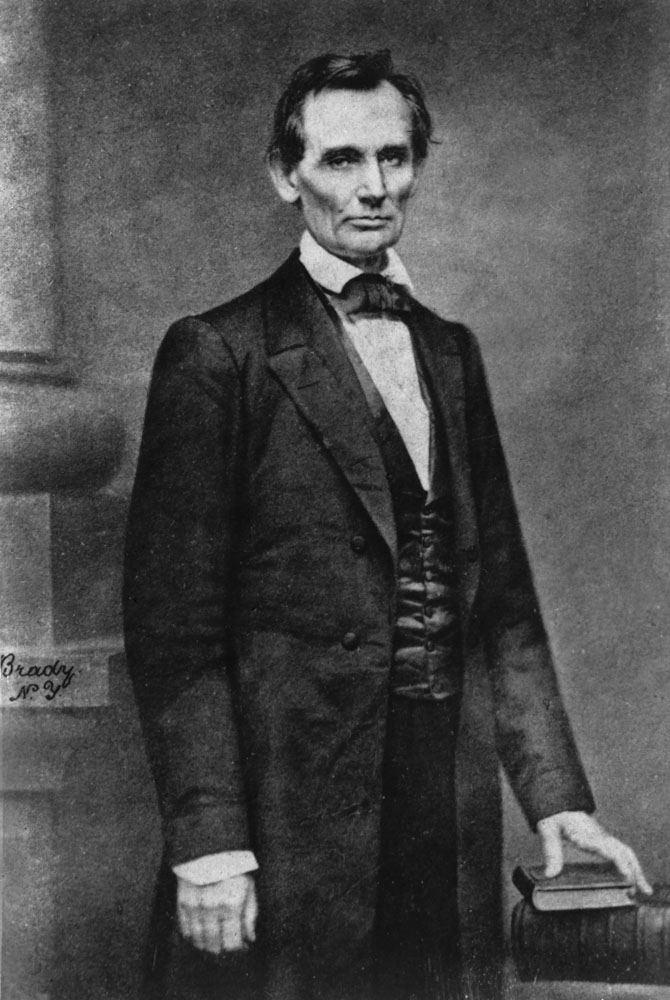This photo of Abraham Lincoln was made by Matthew Brady in his New York City studio on February 26, 1860. Lincoln later told Brady that this photo and his Cooper Union speech made him president. Lincoln was the first major political leader to understand the power of photography, and this image, reproduced as etchings on posters and in papers, was how people knew who he was. It was early branding.