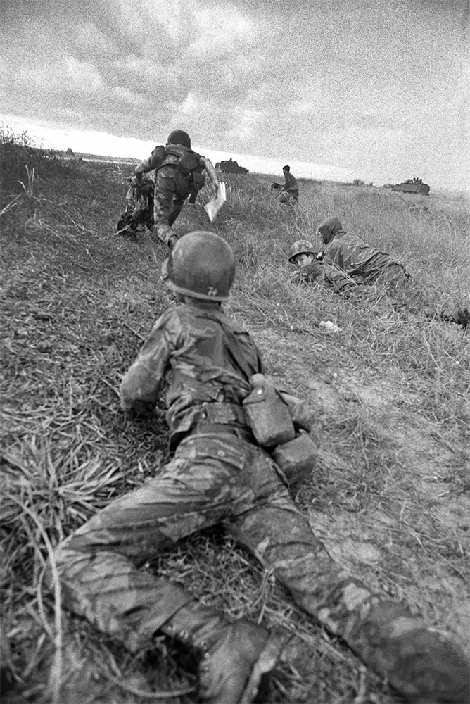 South Vietnamese troops under fire