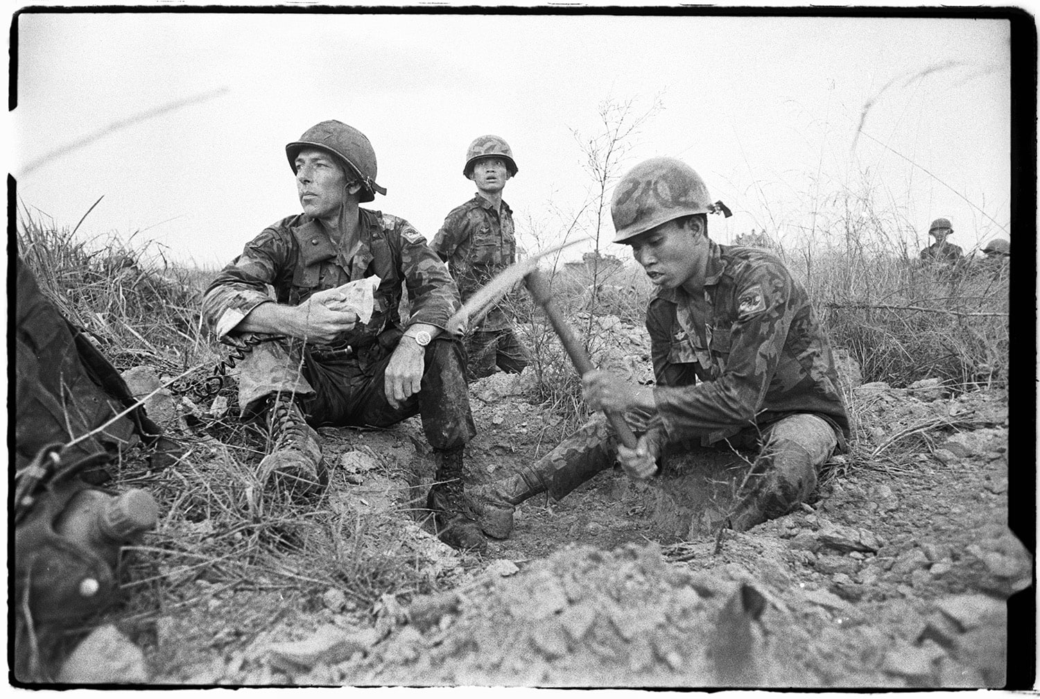 U.S. advisor Sgt. Ronald MacCauley during the North Vietnamese firefight