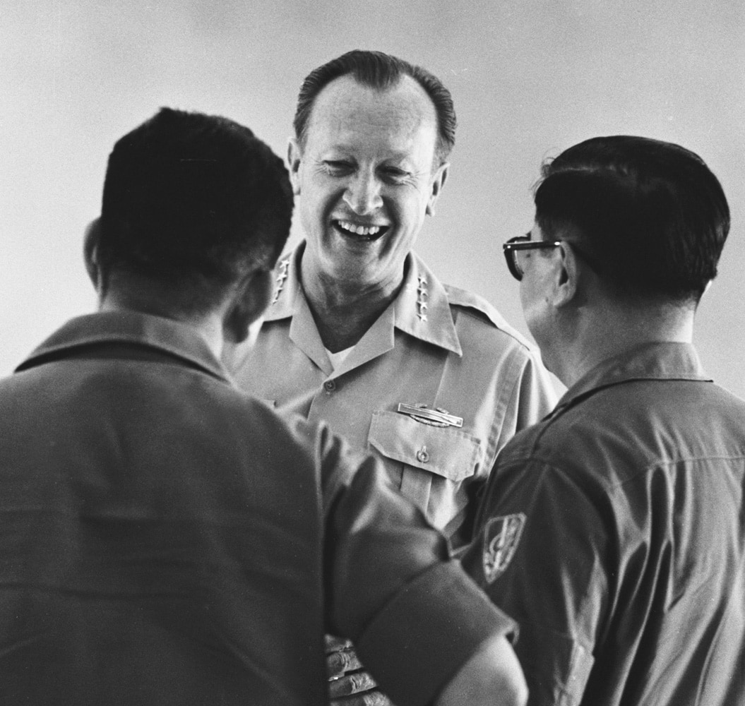 General Weyand and South Vietnamese Army officers, Saigon, 1972