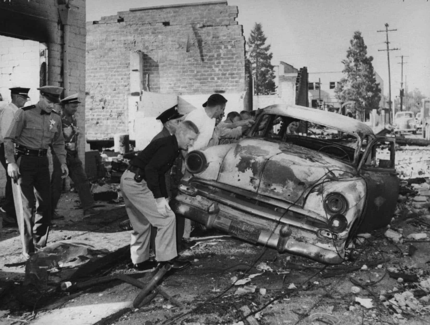 Wreckage from the blast (Oregon Historical Society)