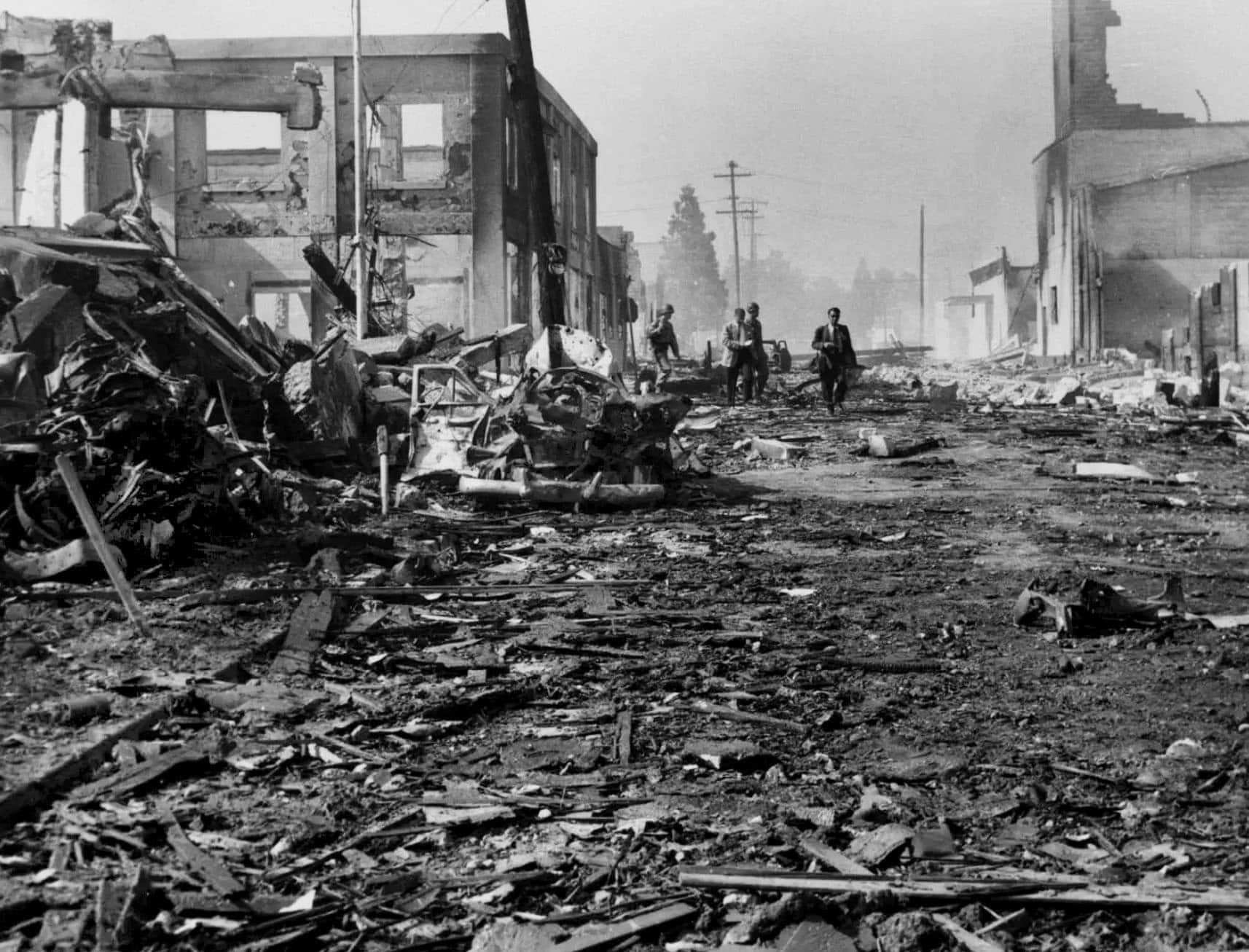 Downtown Roseburg was torn apart (Oregon Historical Society)