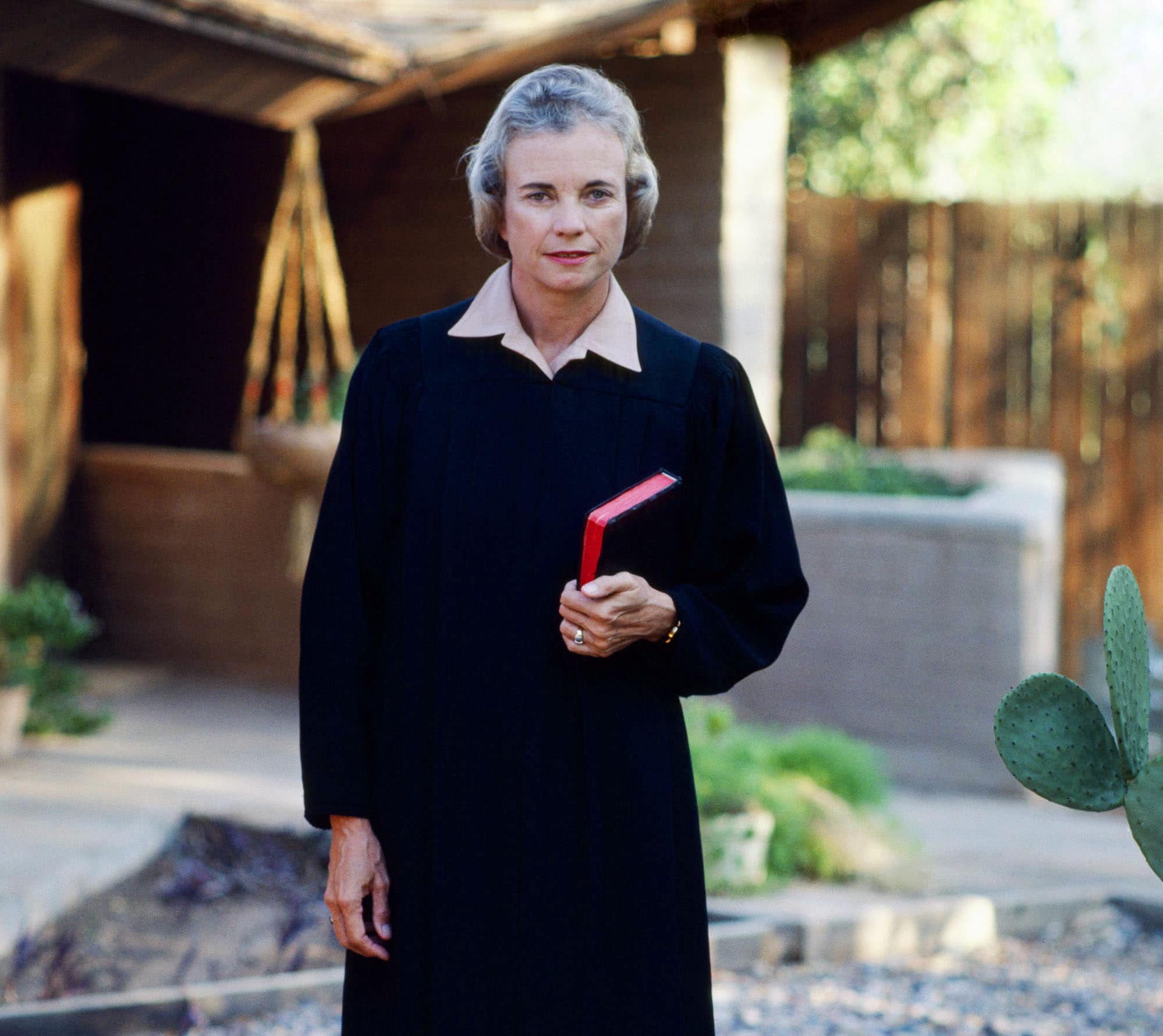 Judge O’Connor outside her home in Scottsdale, AZ
