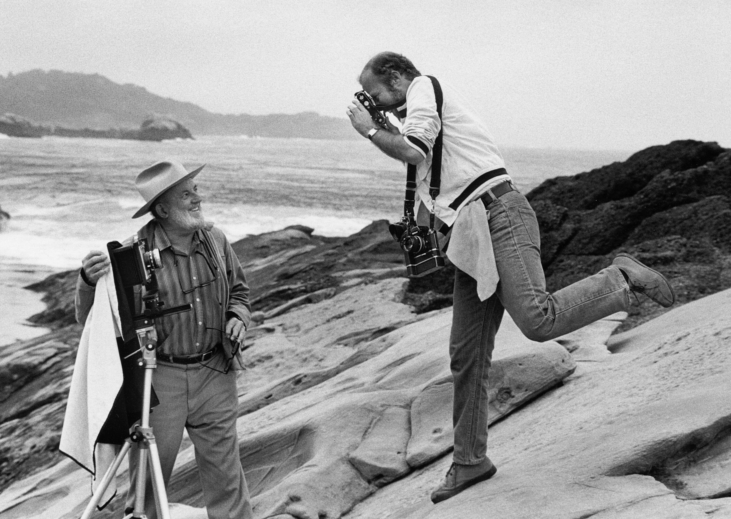 Kennerly photographs Ansel at Point Lobos for TIME Magazine. Photo by Alan Ross