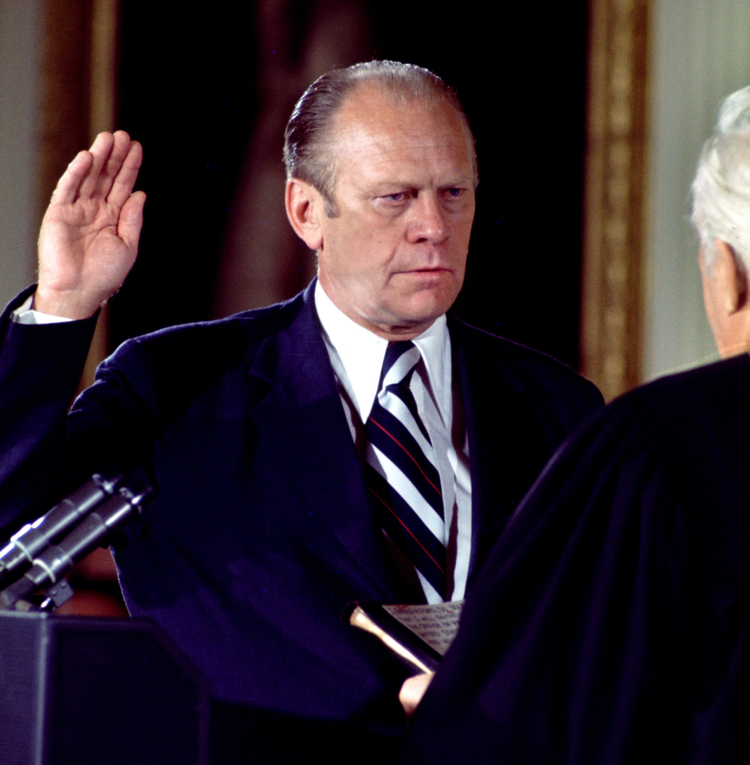 Gerald R. Ford takes the oath of office 