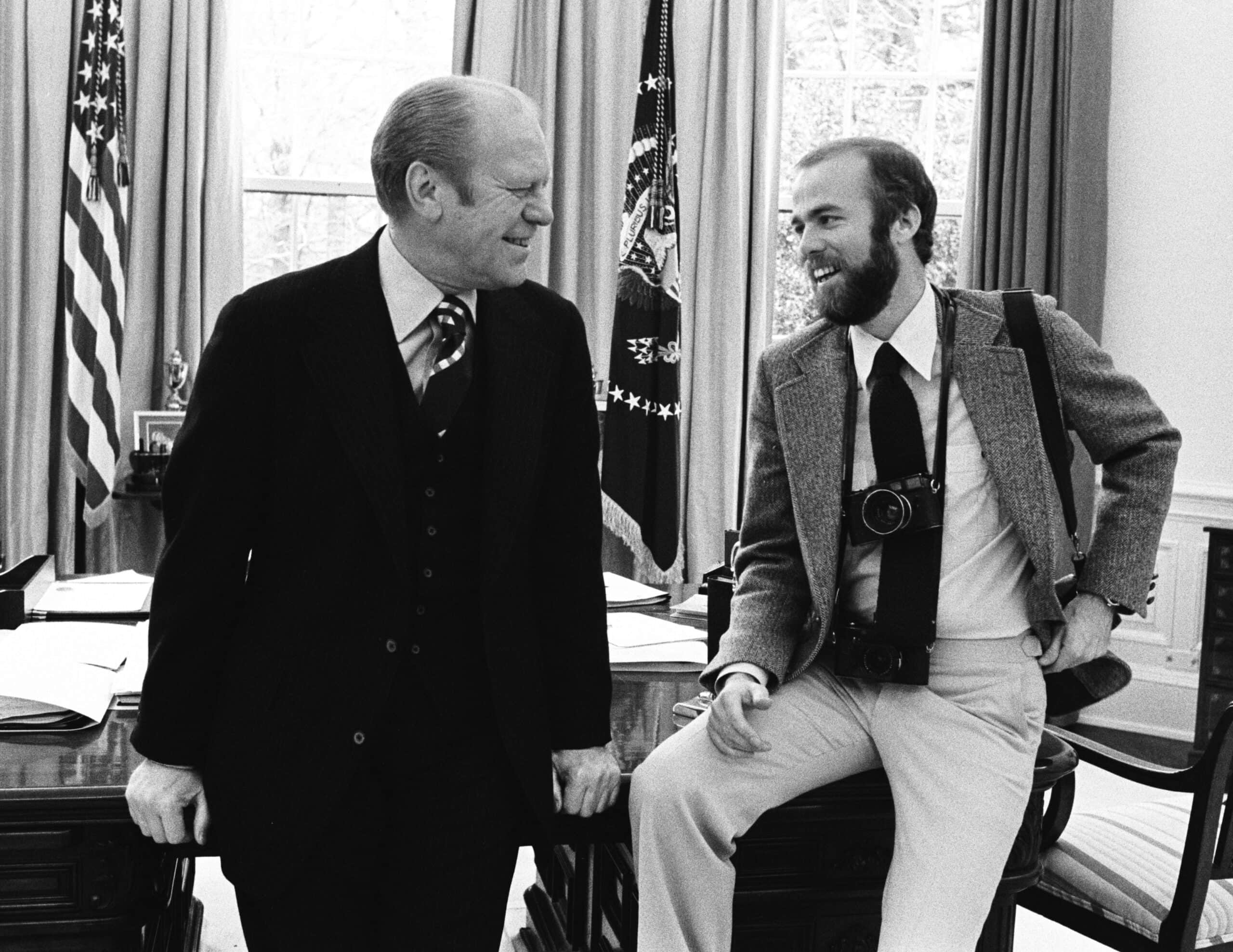 President Ford and I in the Oval Office. 1976