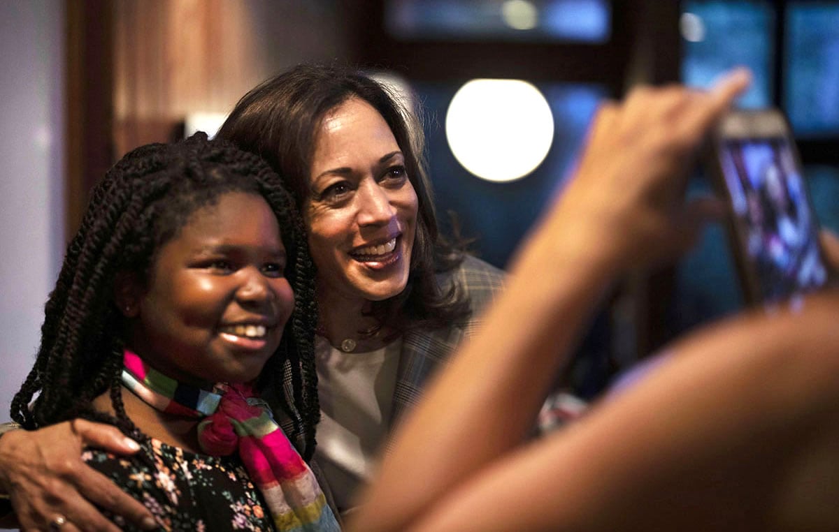 Senator Harris with young admirer