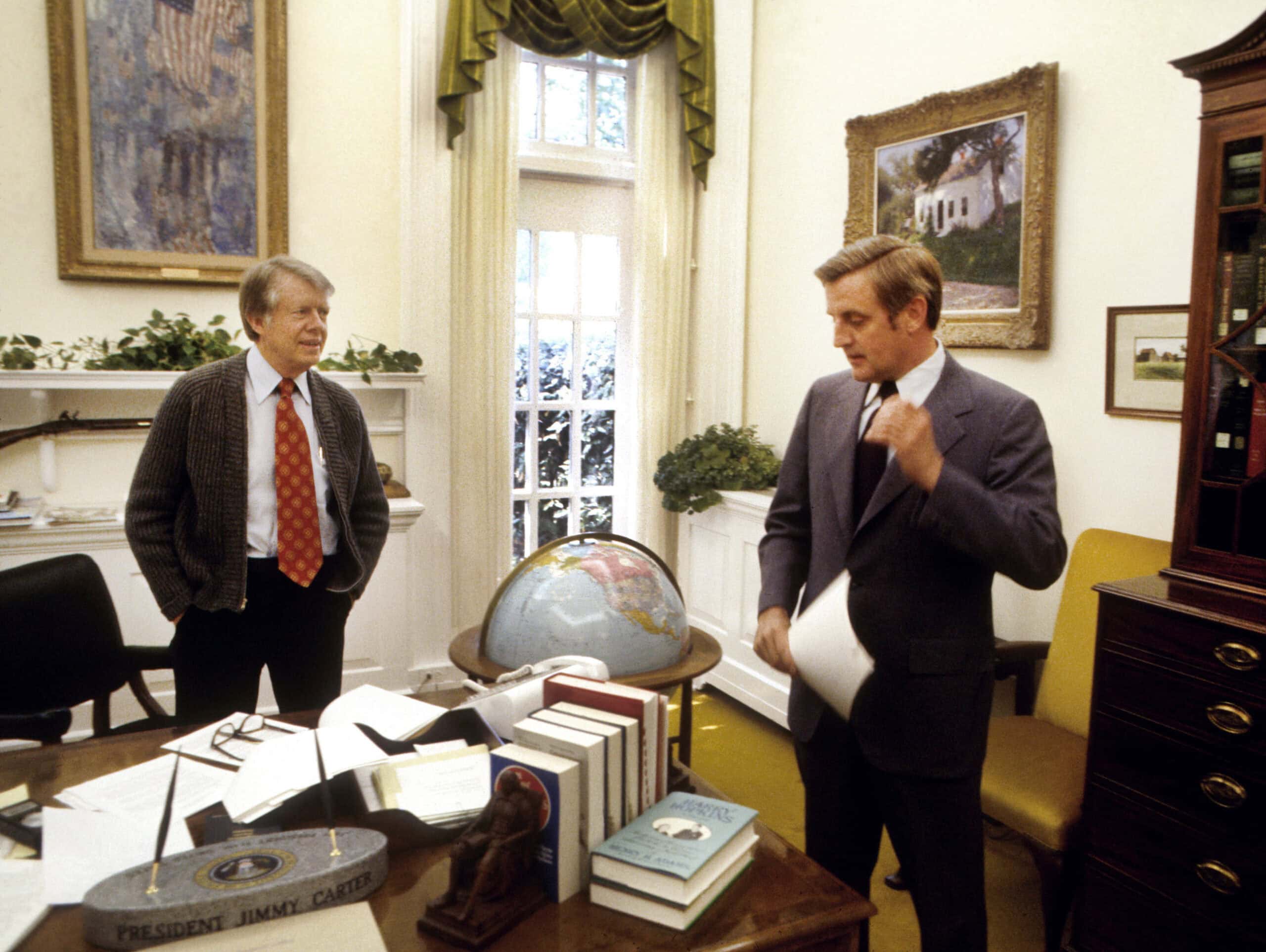 President Carter and Vice President Carter in the president’s private office